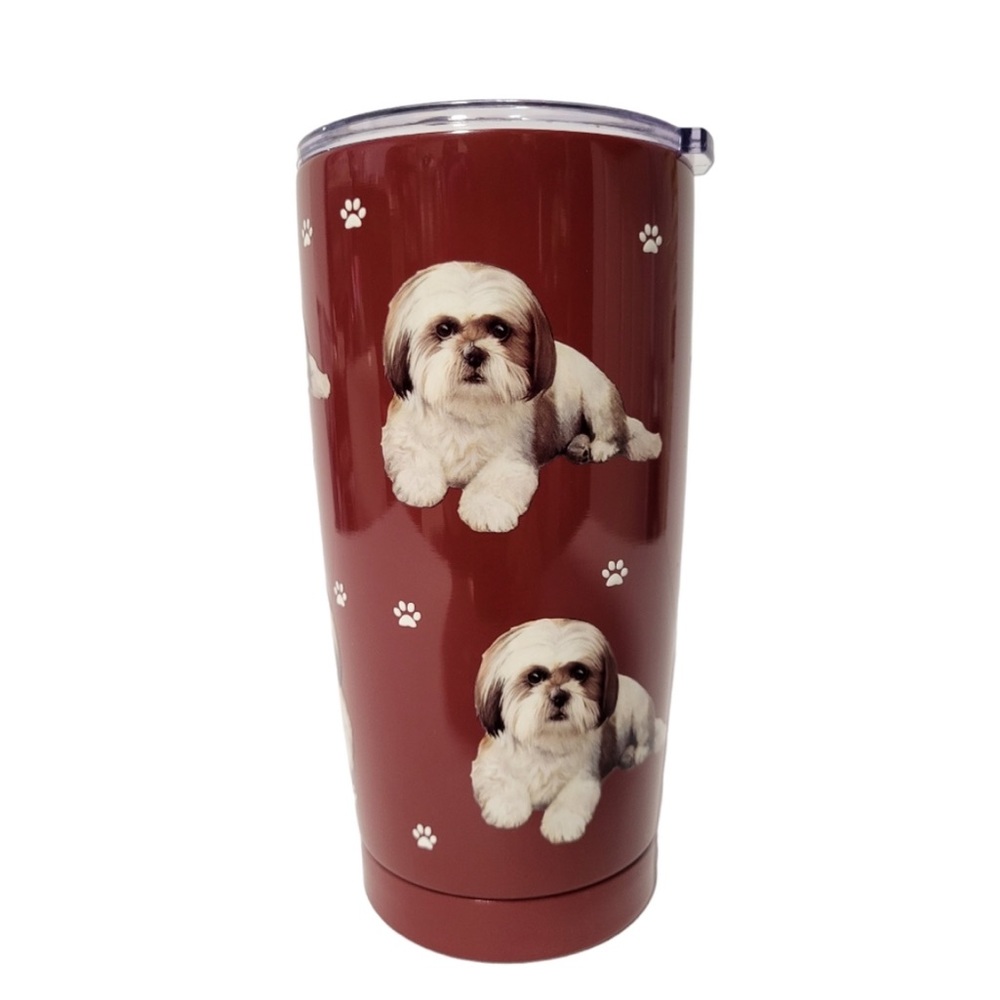 NIB Serengeti Ultimate Tumbler Shih Tzu Dog Travel Mug Cup Stainless
Steel 20 oz